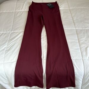 NWT Fabletics Merlot Oasis High-Waisted Kick Flare Pants